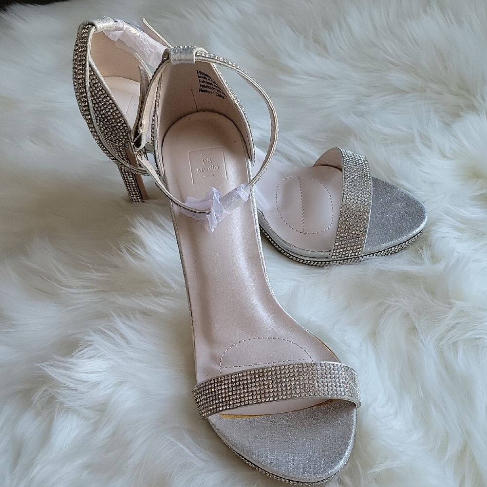 Elegant Silver Women's Heels
